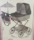 LARGE GRAY AND CREAM SPANISH PRAM 82031