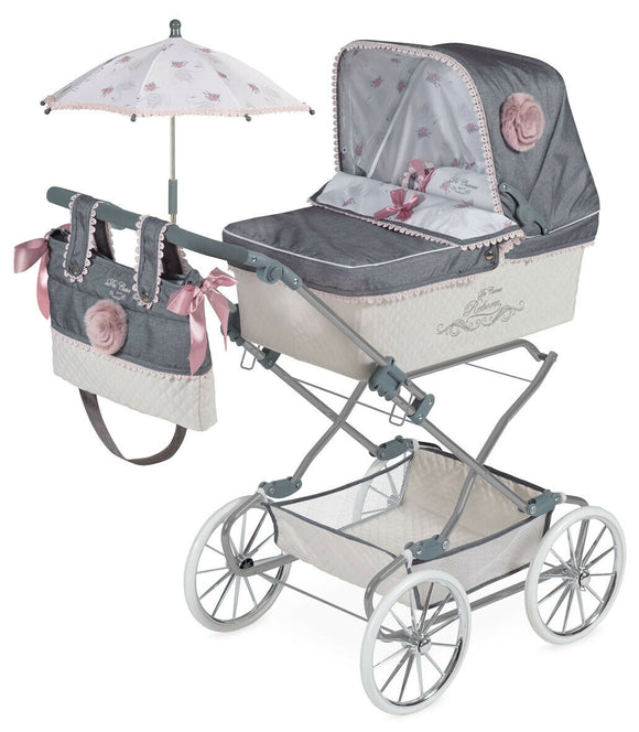 LARGE GRAY AND CREAM SPANISH PRAM 82031