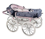 MEDIUM PINK & GRAY SPANISH PRAM (LUCIA) 40690
