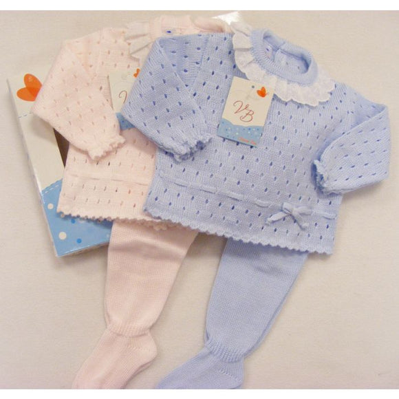 BOXED VB SPANISH BA FRILL NECK KNITTED LEGGING SUIT 7016