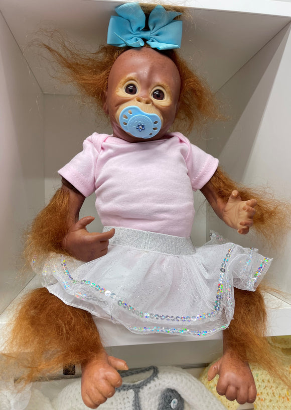ORANGUTAN MONKEY BABY GIRL REBORN